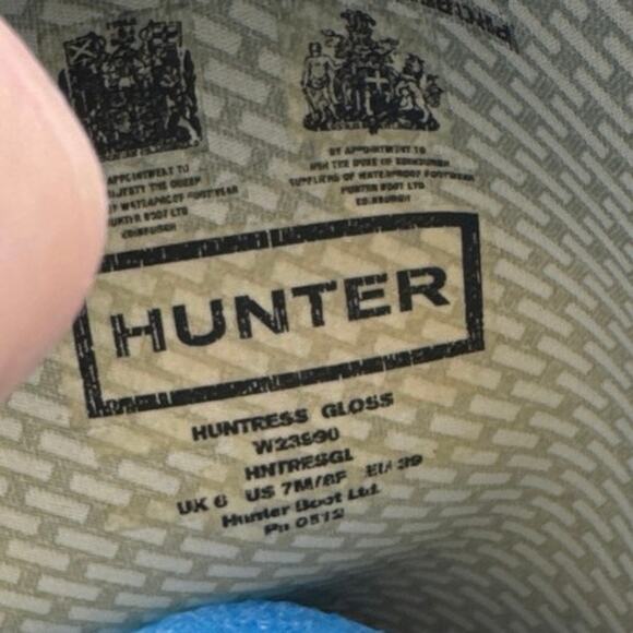 Hunter Original Women's Tall Rain Boots - Black 16’~USA SIZE 7M/8F - Picture 4 of 8